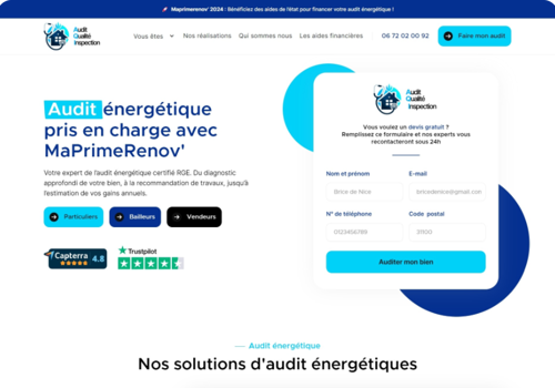 Easyweb Projekt - AQI-Showcase-Website & Lead-Generierung