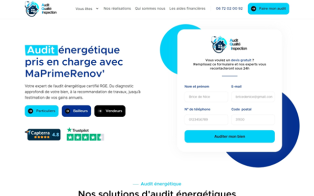 Easyweb Projekt - AQI-Showcase-Website & Lead-Generierung