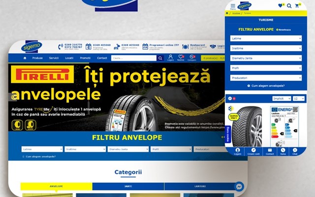 SC PRONET DESIGN SRL Projekt - Reifengeschäft www.sigemo.ro