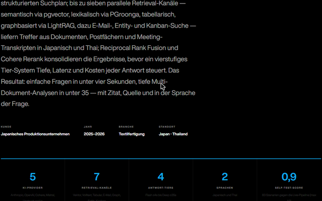 Kuroko Labs Projekt - Multilingualer RAG-Wissensagent (Japanisch/Thai)