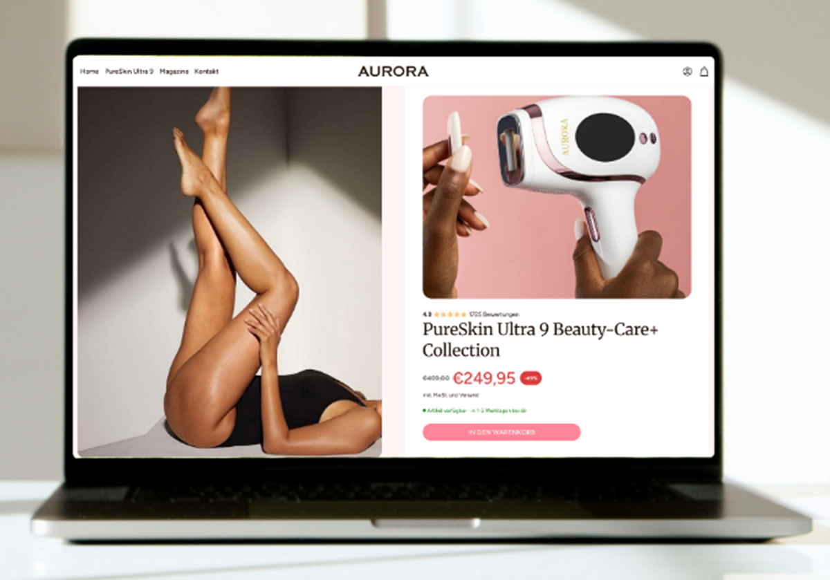 Shopify-Onlineshop für AURORA PureSkin