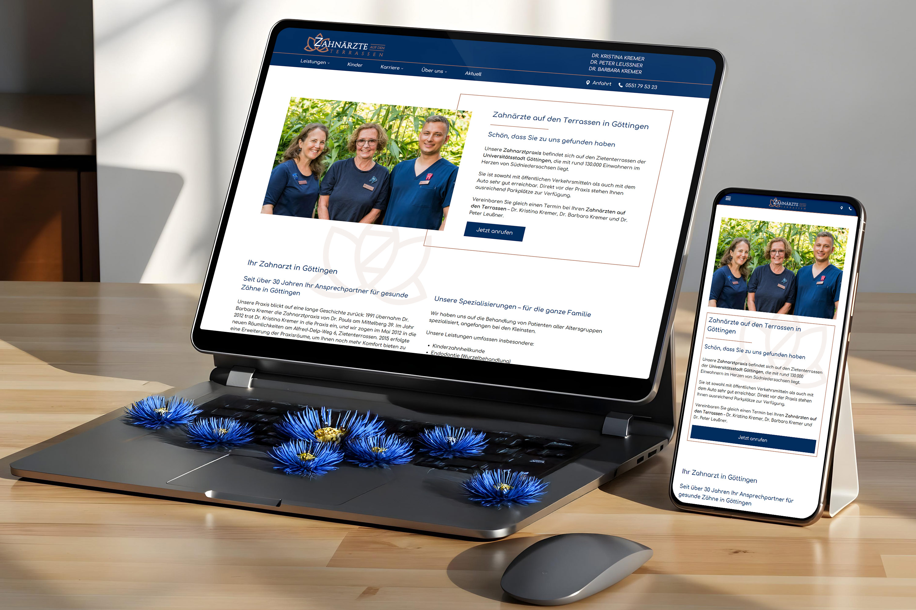 4eck Media | Webdesign & SEO/GEO Projekt - Zahnarzt-Website für Arbeitgeberattraktivität
