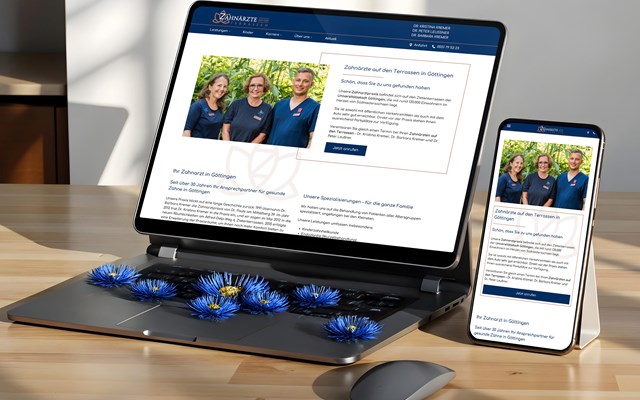 4eck Media | Webdesign & SEO/GEO Projekt - Zahnarzt-Website für Arbeitgeberattraktivität
