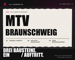 LA AGENCIA Projekt - MTV Braunschweig: drei digitale Bausteine, ein Auftritt