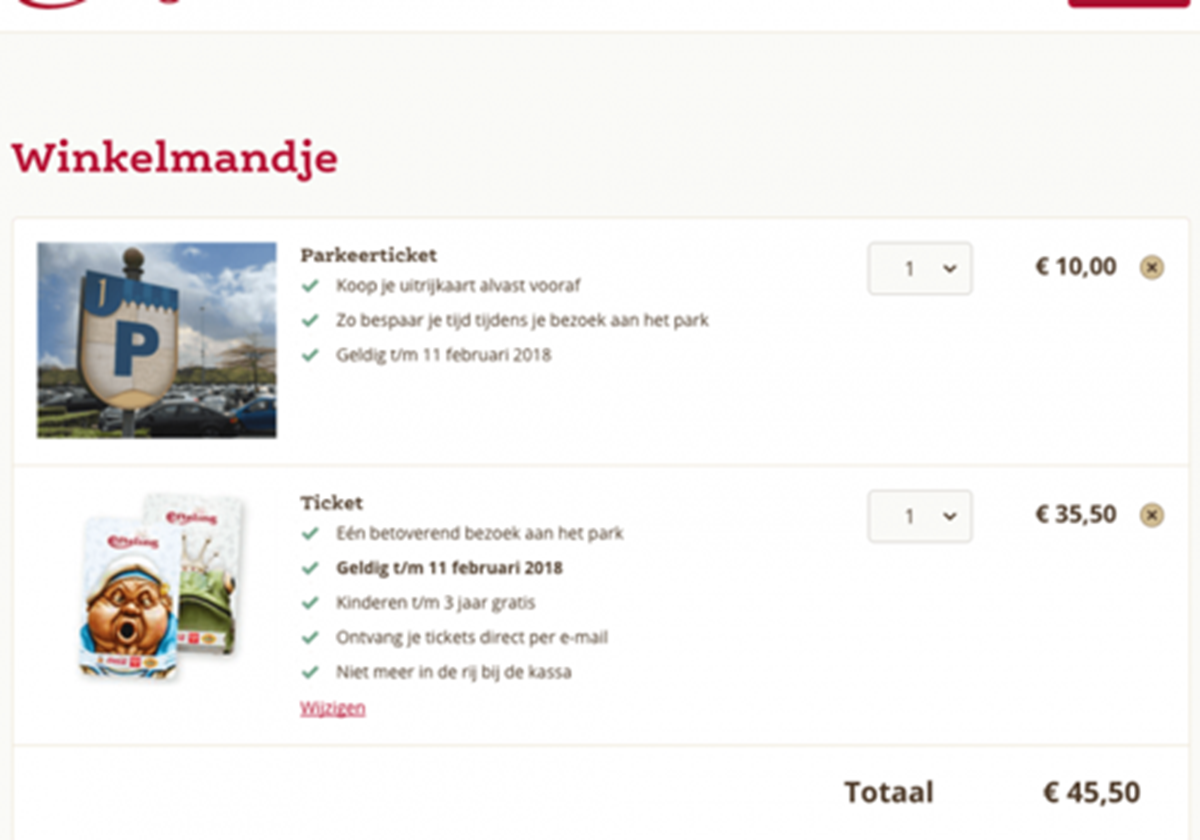 Efteling E-Commerce - 