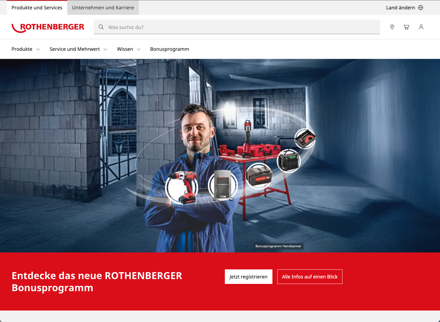 YUM GmbH Projekt - Relaunch mehrerer Marken-Websites der ROTHENBERGER Group