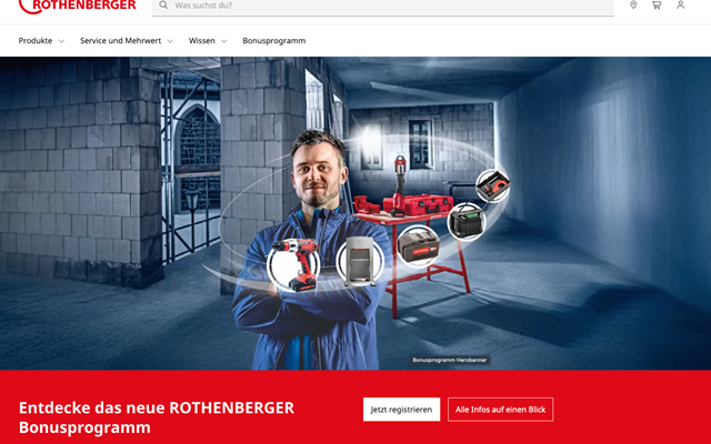 YUM GmbH Projekt - Relaunch mehrerer Marken-Websites der ROTHENBERGER Group