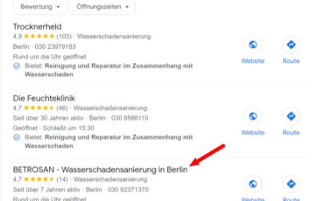 Netzbekannt GmbH Projekt - SEO & SEA für betrosan.de