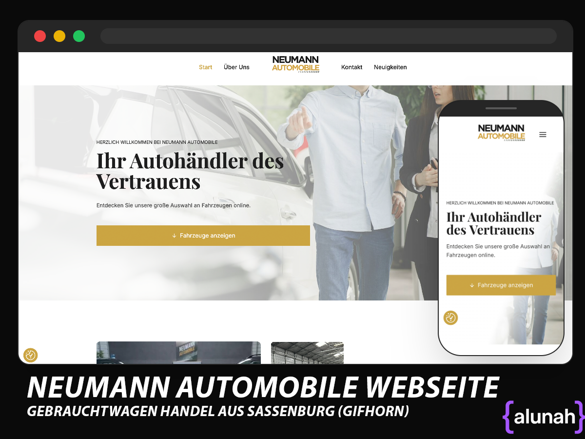Alunah Projekt - SEO Webseite