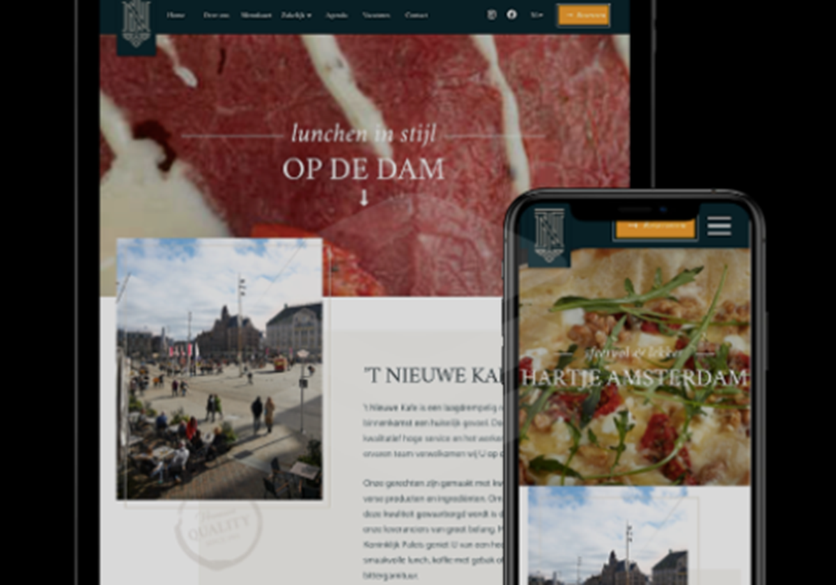’t Nieuwe Kafé Custom-Website - 