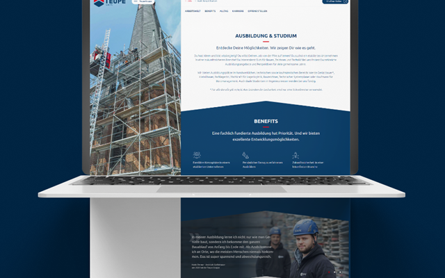 teamblau Internetmanufaktur Projekt - Neue Karriere-Webseite für Teupe