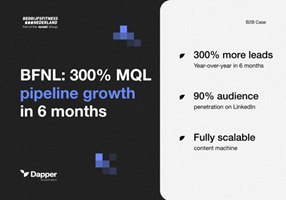 Dapper - the demand agency Projekt - BFNL: 300% Wachstum an MQLs durch Content