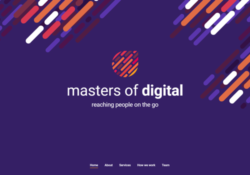Unimedia Technology Projekt - Website von Masters of Digital