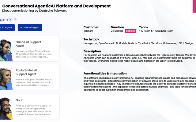 iits-consulting GmbH Projekt - Conversational AgenticAI Plattform und Entwicklung
