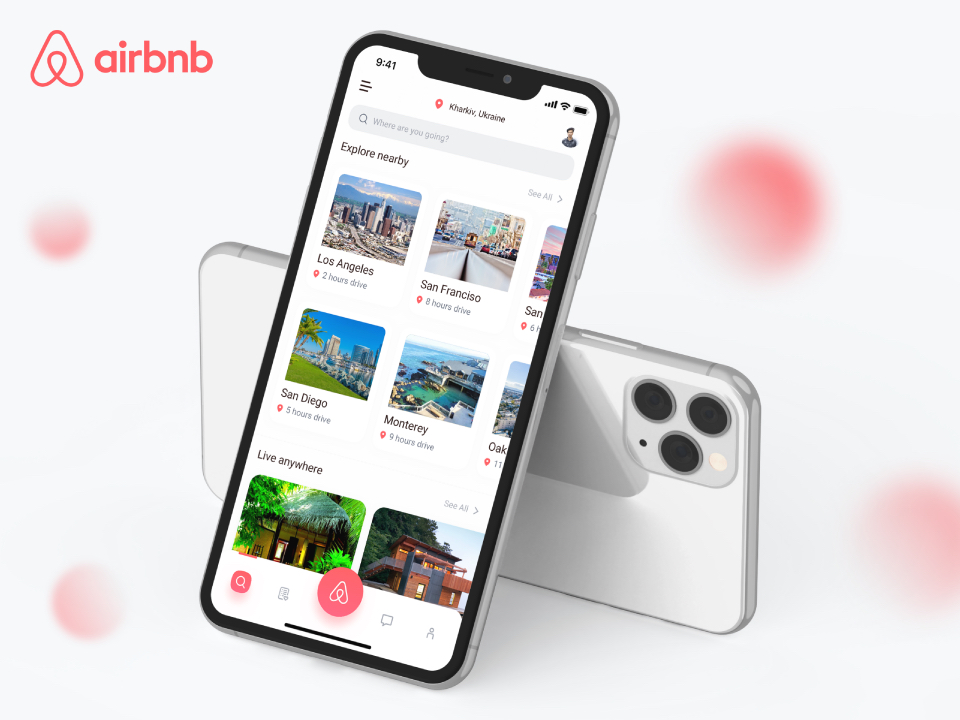 Mobiles App-Design für Airbnb | UI/UX-Design