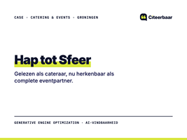 Citeerbaar Projekt - Van cateraar naar complete eventpartner in AI