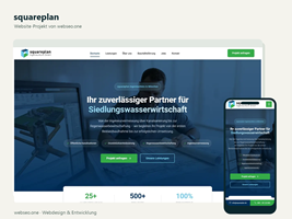 squareplan, Webdesign für ein Ingenieurbüro
