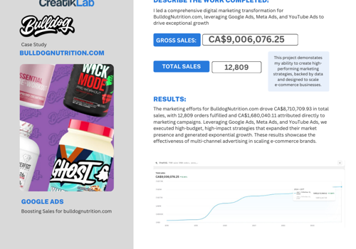 CreatikLab Projekt - Wachstum durch digitale Werbung über mehrere Kanäle