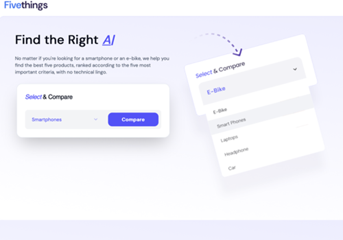 FiveThings - Smartere Produktvergleiche mit KI - 