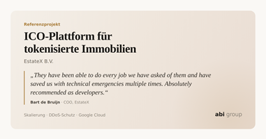 abi group GmbH Projekt - ICO-Plattform für tokenisierte Immobilieninvestments