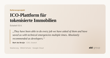 abi group GmbH Projekt - ICO-Plattform für tokenisierte Immobilieninvestments